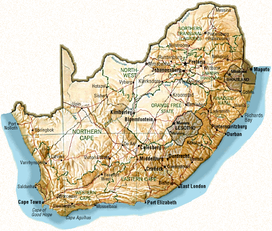 Map of South Africa